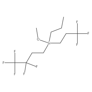 Methoxy(3,3,4,4,4-pentafluorobutyl)propyl(3,3,3-trifluoropropyl)silane Structure
