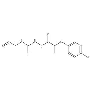 2-[2-(4-bromophenoxy)propanoyl]-N-(prop-2-en-1-yl)hydrazinecarbothioamide结构式