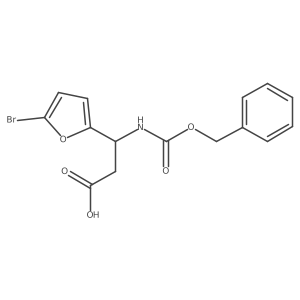 3-{[(Benzyloxy)carbonyl]amino}-3-(5-bromofuran-2-yl)propanoic acid Structure
