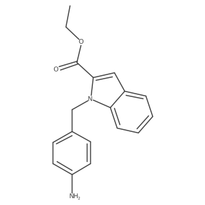 1h-Indole-2-carboxylic acid,1-[(4-aminophenyl)methyl]-,ethyl ester结构式