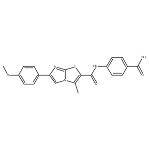 N-(4-carbamoylphenyl)-6-(4-methoxyphenyl)-3-methylimidazo[2,1-b]thiazole-2-carboxamide Structure