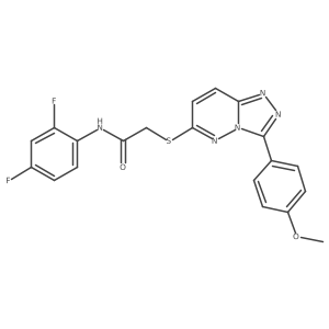 N-(2,4-difluorophenyl)-2-((3-(4-methoxyphenyl)-[1,2,4]triazolo[4,3-b]pyridazin-6-yl)thio)acetamide结构式