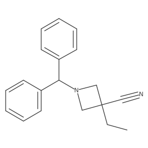 1-Benzhydryl-3-ethylazetidine-3-carbonitrile结构式
