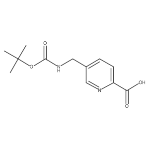 5-(((Tert-butoxycarbonyl)amino)methyl)picolinic acid结构式