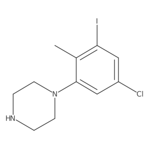 1-(5-Chloro-3-iodo-2-methylphenyl)piperazine结构式