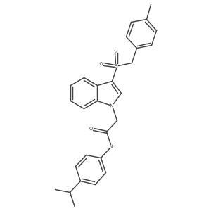 N-(4-isopropylphenyl)-2-(3-((4-methylbenzyl)sulfonyl)-1H-indol-1-yl)acetamide Structure