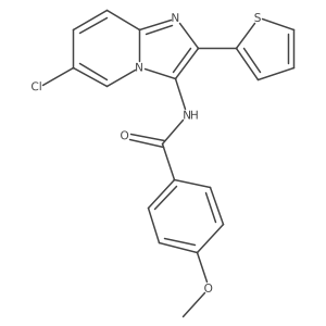 N-[6-chloro-2-(thiophen-2-yl)imidazo[1,2-a]pyridin-3-yl]-4-methoxybenzamide Structure