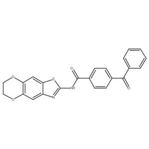 4-benzoyl-N-(6,7-dihydro-[1,4]dioxino[2',3':4,5]benzo[1,2-d]thiazol-2-yl)benzamide结构式