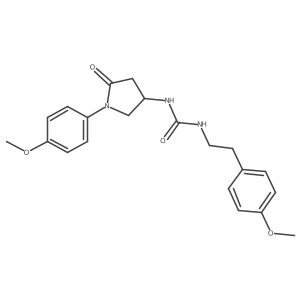 1-(4-Methoxyphenethyl)-3-(1-(4-methoxyphenyl)-5-oxopyrrolidin-3-yl)urea Structure