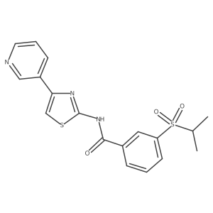 3-(propane-2-sulfonyl)-N-[4-(pyridin-3-yl)-1,3-thiazol-2-yl]benzamide Structure