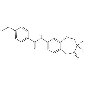 N-(3,3-dimethyl-4-oxo-2,3,4,5-tetrahydrobenzo[b][1,4]oxazepin-8-yl)-4-methoxybenzamide结构式