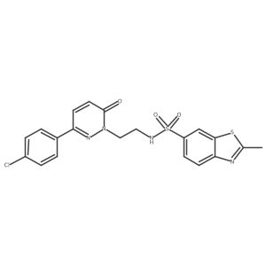 N-(2-(3-(4-chlorophenyl)-6-oxopyridazin-1(6H)-yl)ethyl)-2-methylbenzo[d]thiazole-6-sulfonamide结构式
