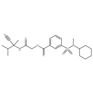 [(1-Cyano-1,2-dimethylpropyl)carbamoyl]methyl 3-[cyclohexyl(methyl)sulfamoyl]benzoate Structure