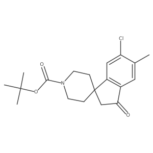 tert-Butyl 6-chloro-5-methyl-3-oxo-2,3-dihydrospiro[indene-1,4'-piperidine]-1'-carboxylate结构式