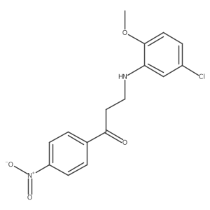 3-(5-Chloro-2-methoxyanilino)-1-(4-nitrophenyl)-1-propanone Structure