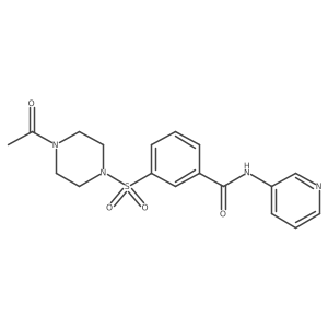 {3-[(4-acetylpiperazinyl)sulfonyl]phenyl}-N-(3-pyridyl)carboxamide结构式