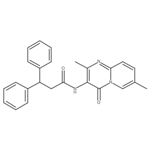N-(2,7-dimethyl-4-oxo-4H-pyrido[1,2-a]pyrimidin-3-yl)-3,3-diphenylpropanamide结构式