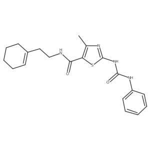 N-(2-(cyclohex-1-en-1-yl)ethyl)-4-methyl-2-(3-phenylureido)thiazole-5-carboxamide Structure