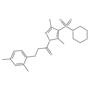 1-[3,5-dimethyl-4-(morpholine-4-sulfonyl)-1H-pyrazol-1-yl]-2-(2,4-dimethylphenoxy)ethan-1-one Structure