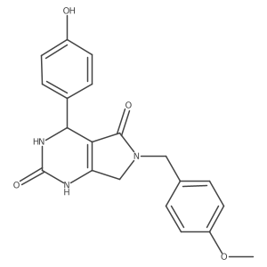 4-(4-hydroxyphenyl)-6-(4-methoxybenzyl)-3,4,6,7-tetrahydro-1H-pyrrolo[3,4-d]pyrimidine-2,5-dione Structure
