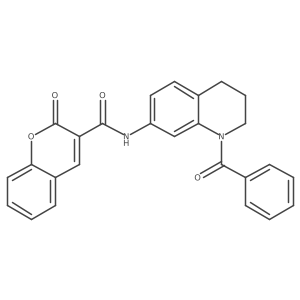 N-(1-benzoyl-1,2,3,4-tetrahydroquinolin-7-yl)-2-oxo-2H-chromene-3-carboxamide Structure