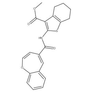 Methyl 2-[(1-benzoxepin-4-ylcarbonyl)amino]-4,5,6,7-tetrahydro-1-benzothiophene-3-carboxylate结构式