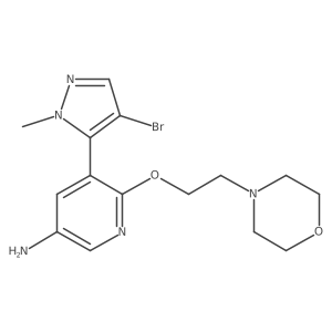5-(4-Bromo-1-methyl-1h-pyrazol-5-yl)-6-[2-(4-morpholinyl)ethoxy]-3-pyridinamine结构式