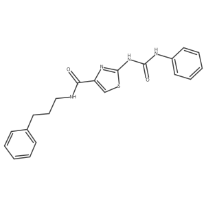 N-(3-phenylpropyl)-2-(3-phenylureido)thiazole-4-carboxamide Structure