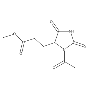 Methyl 3-acetyl-5-oxo-2-thioxo-4-imidazolidinepropanoate Structure