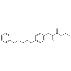 3-[4-(2-Benzyloxyethoxy)phenyl]-2-hydroxypropionic acid ethyl ester结构式