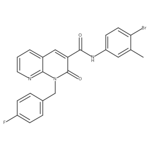 N-(4-bromo-3-methylphenyl)-1-(4-fluorobenzyl)-2-oxo-1,2-dihydro-1,8-naphthyridine-3-carboxamide结构式