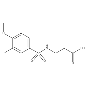 3-(3-Fluoro-4-methoxybenzenesulfonamido)propanoic acid结构式