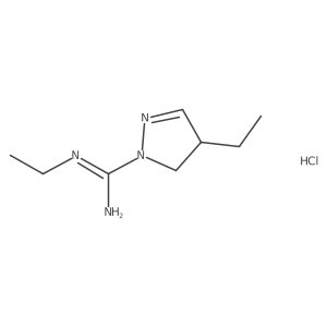 4,N-Diethyl-4,5-dihydro-pyrazole-1-carboxamidine hydrochloride Structure