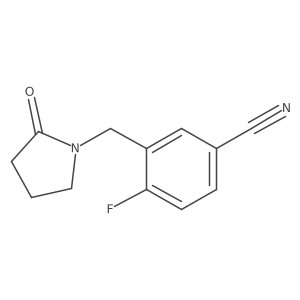 4-Fluoro-3-[(2-oxopyrrolidin-1-yl)methyl]benzonitrile结构式