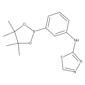 3-([1,3,4]Thiadiazol-2-ylamino)-phenyl boronic acid pinacol ester Structure