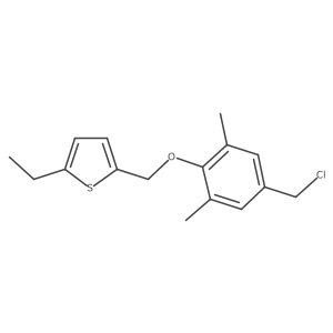 2-[[4-(Chloromethyl)-2,6-dimethylphenoxy]methyl]-5-ethylthiophene Structure