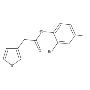 N-(2-bromo-4-fluorophenyl)-2-(thiophen-3-yl)acetamide结构式
