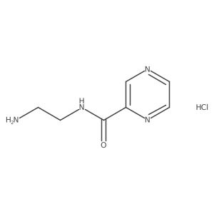 N-(2-aminoethyl)pyrazine-2-carboxamide hydrochloride结构式