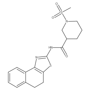 N-(4,5-dihydronaphtho[1,2-d]thiazol-2-yl)-1-(methylsulfonyl)piperidine-3-carboxamide Structure