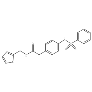 2-(4-benzenesulfonamidophenyl)-N-[(thiophen-2-yl)methyl]acetamide Structure