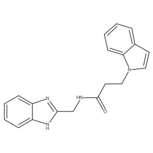N-(1H-benzimidazol-2-ylmethyl)-3-(1H-indol-1-yl)propanamide Structure