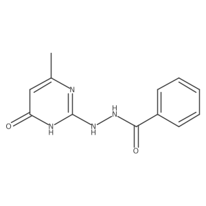 2-(N'-benzoyl-hydrazino)-6-methyl-3H-pyrimidin-4-one Structure