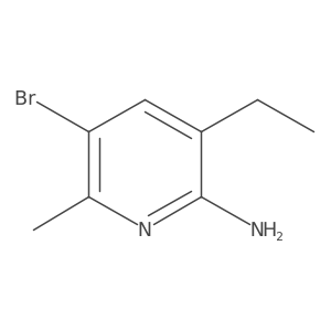 5-Bromo-3-ethyl-6-methylpyridin-2-amine结构式