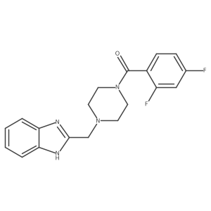 (4-((1H-benzo[d]imidazol-2-yl)methyl)piperazin-1-yl)(2,4-difluorophenyl)methanone结构式