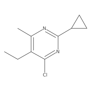4-Chloro-2-cyclopropyl-5-ethyl-6-methylpyrimidine Structure