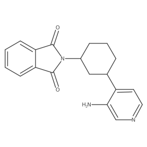 2-(3-(3-Aminopyridin-4-yl)cyclohexyl)isoindoline-1,3-dione结构式