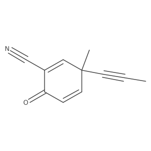 3-Methyl-6-oxo-3-prop-1-ynylcyclohexa-1,4-diene-1-carbonitrile Structure