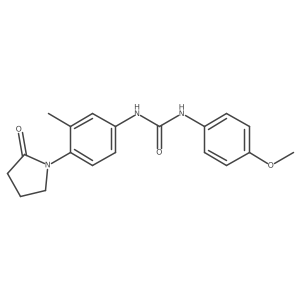 1-(4-Methoxyphenyl)-3-[3-methyl-4-(2-oxopyrrolidin-1-yl)phenyl]urea Structure