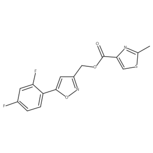 (5-(2,4-Difluorophenyl)isoxazol-3-yl)methyl 2-methylthiazole-4-carboxylate Structure