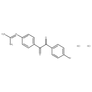 (4-(2-(4-Bromophenyl)-2-oxoacetyl)phenyl)guanidine dihydrochloride结构式